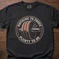 Nothing To Prove weightlifting t-shirt with vintage distressed circular graphic – Black