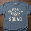 Silverback Squad fitness lifestyle t shirts featuring muscular gorilla flexing design – Blue Jean