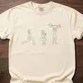 Strength You Can Use gym lifestyle shirt showing progression from lunge to squat to overhead press – Ivory