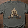 Wrist Wraps funny weightlifting shirt with vintage illustrated mummy lifter graphic – Pepper